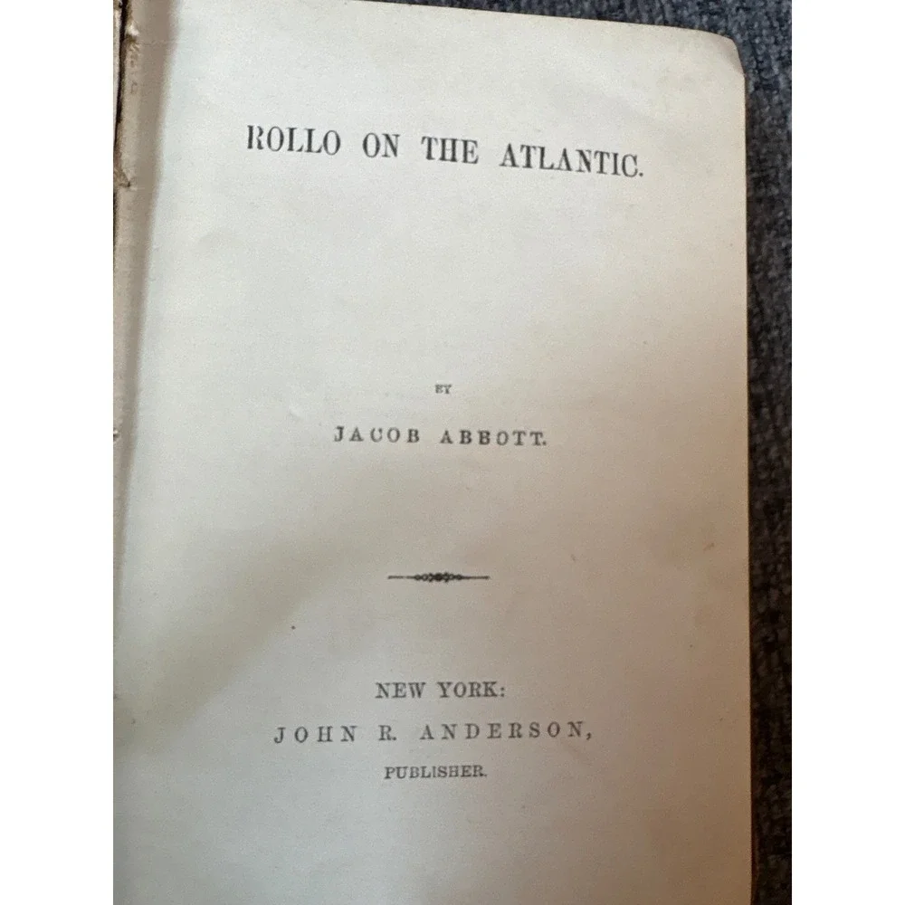 9 Vol Rollo's Tour in Europe Jacob Abbott Antique Book Set John R Anderson NY